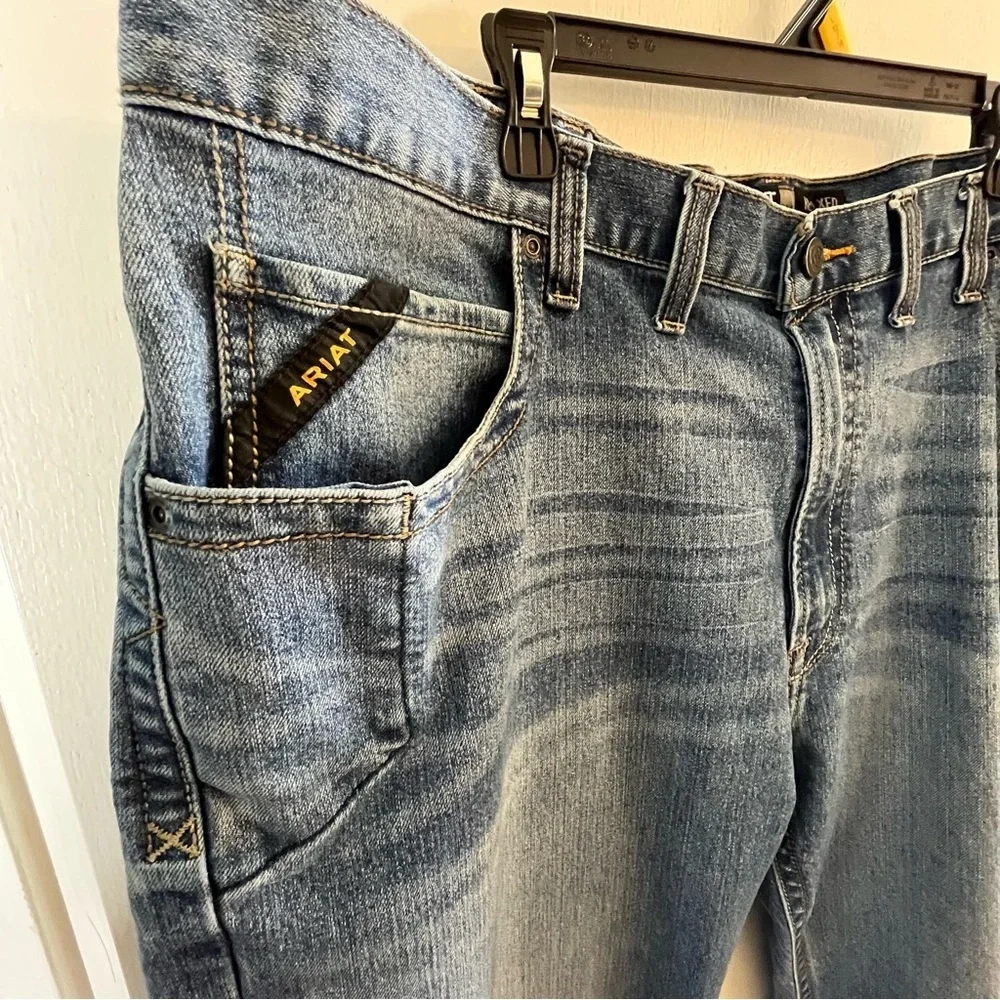 Ariat Rebar M4 42 x 32 Relaxed Boot Cut Men Blue Jeans Western Comfort Cabincore